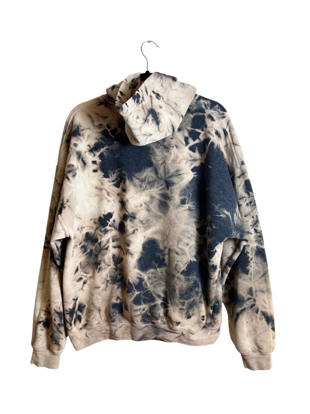 Blue Crown Tie Dye Hoodie XL Leave Me Alone Streetwear - Picture 2 of 4